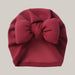 Baby Pullover Hat Cotton Filled Bow Wine Red