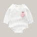 Long-Sleeve Baby Romper White