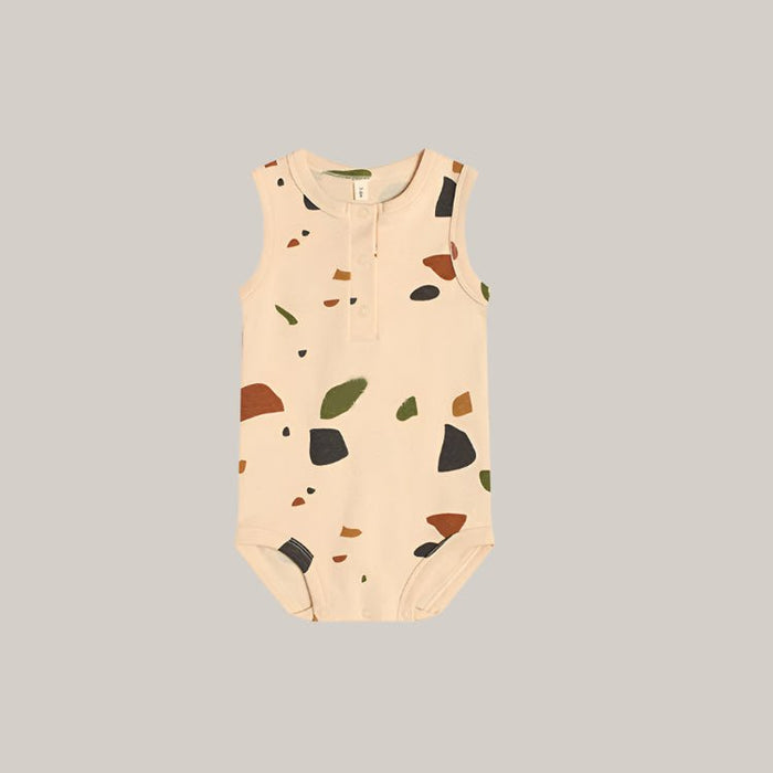 Sleeveless Baby Romper Color stone