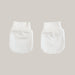 Bamboo Fiber Baby Mittens White One size