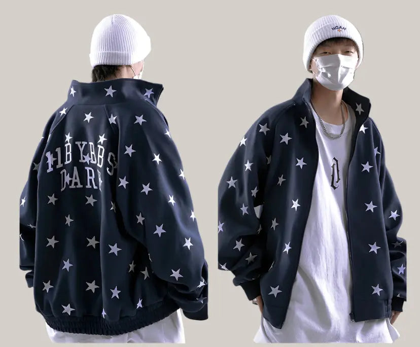 Autumn New Cardigans Star Hoodie Men