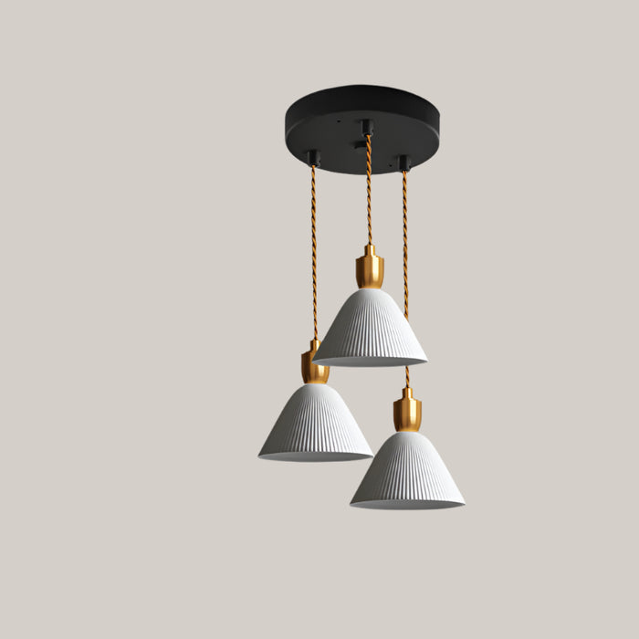 Retro Ceramic and Aluminum LED Chandelier, 4W