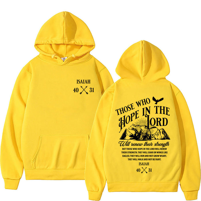 Christian Jesus Letters Print Hoodies Men Women's