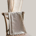 Beige Polyester Tassel Curtain Panel A hook