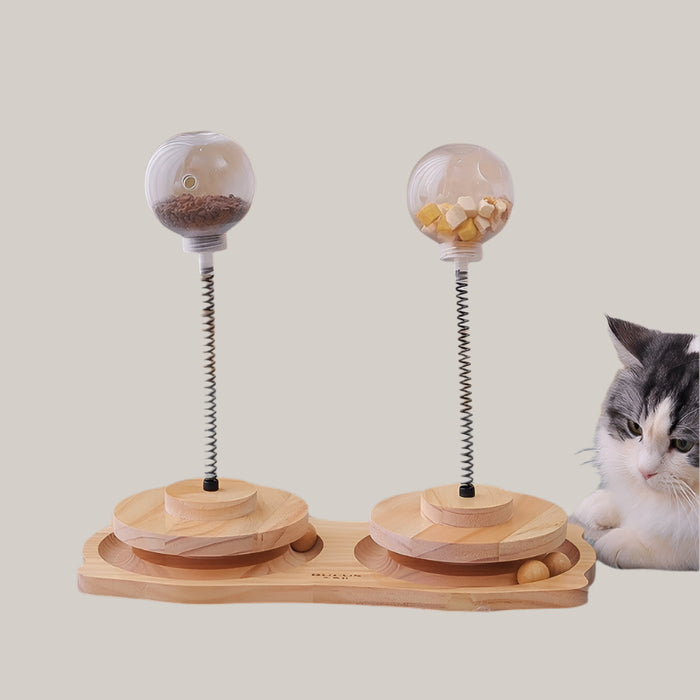 Interactive Cat Treat Dispenser Double