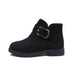 Big kids suede leather boots Black