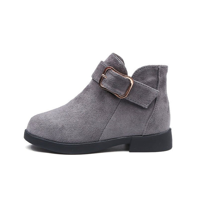 Big kids suede leather boots Grey