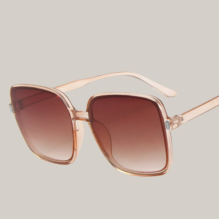 Oversized Square Sunglasses Transparent tea
