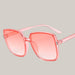 Oversized Square Sunglasses Transparent powder