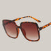 Oversized Square Sunglasses Leopard print