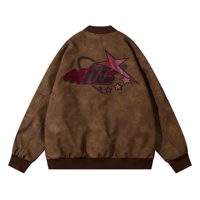 Men's Classic Biker Jacket Brown