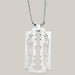 Blade-Style Chain Necklace Silver Without chain