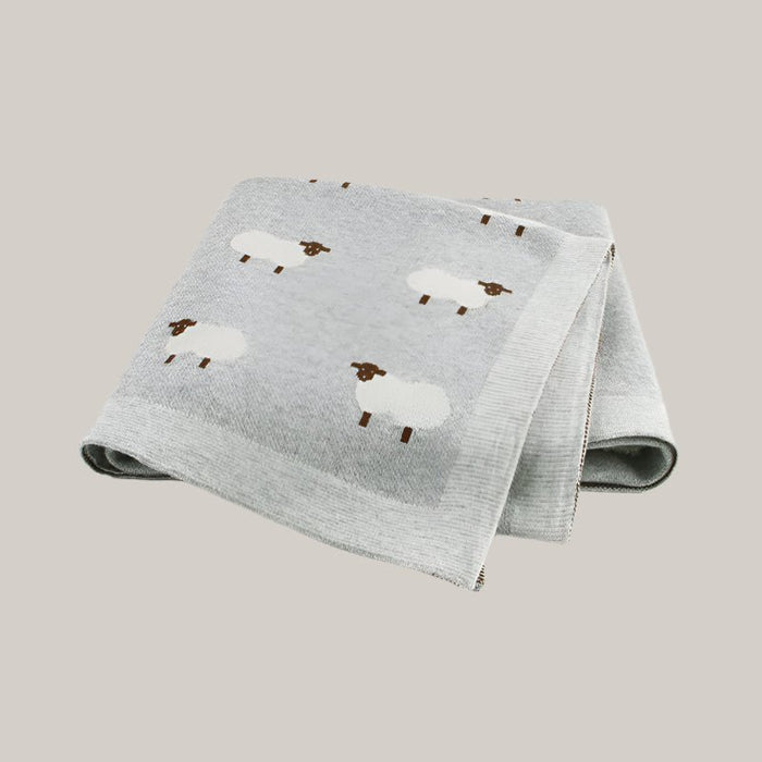 Soft Windproof Baby Blanket Grey 100x80cm