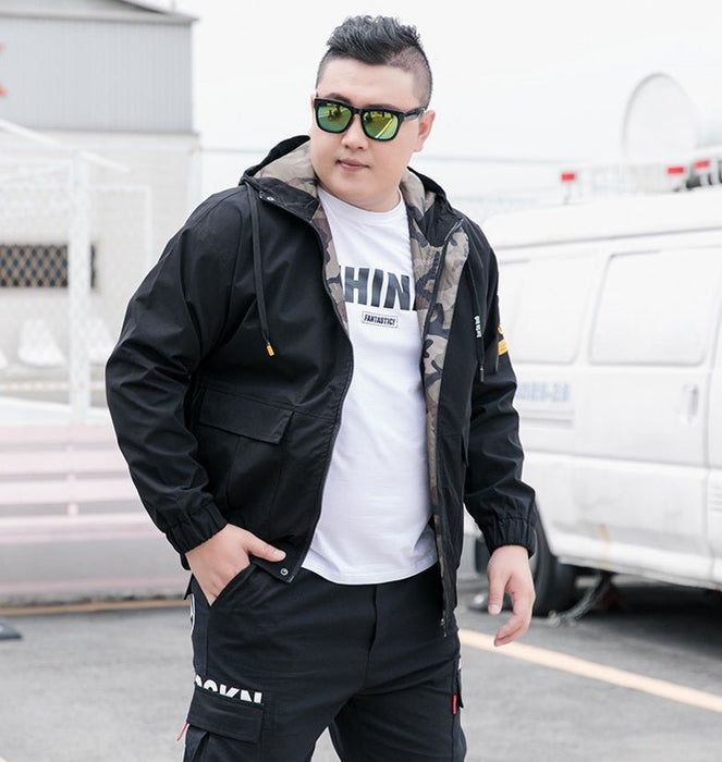 Bomber Jacket Men Clothing Fashion Parka Black