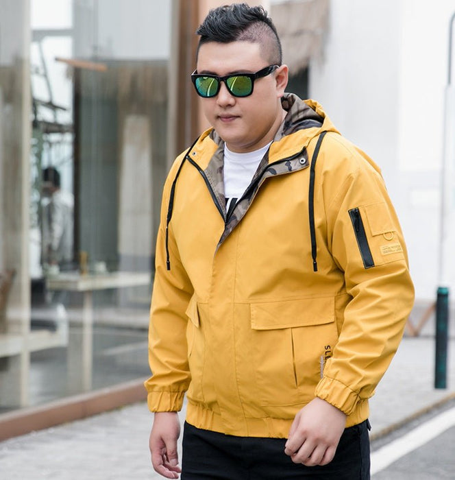 Bomber Jacket Men Clothing Fashion Parka Yellow