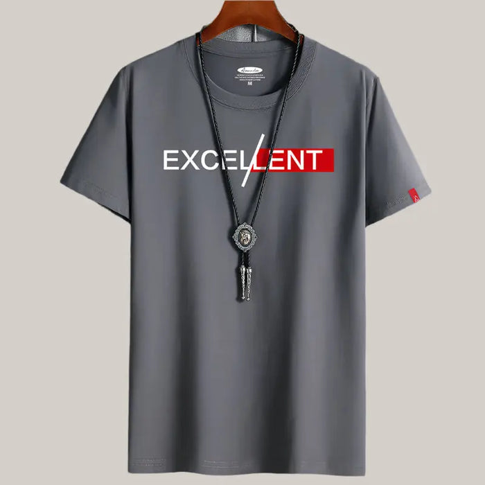 Breathable Men's T-Shirt for Comfort Wear Grey