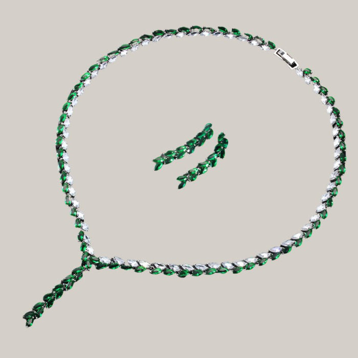 Bridal Jewelry Set Green