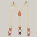 Brown Casual Suspenders Beige