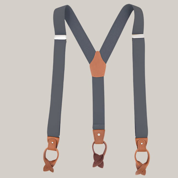 Brown Casual Suspenders Dark grey