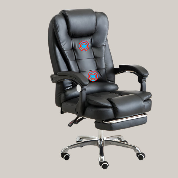 Ergonomic Reclining Swivel Office Chair Massage foot height 63cm