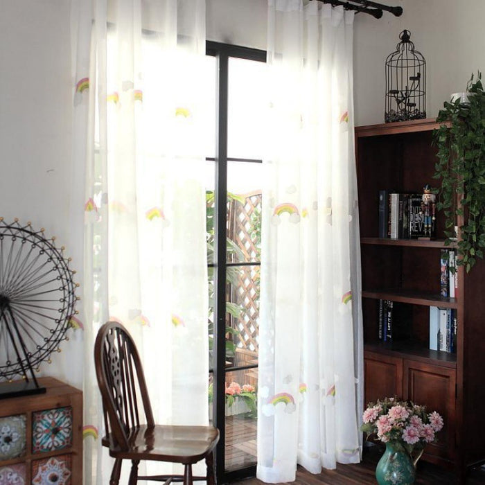 Children's Rainbow Gauze Curtains
