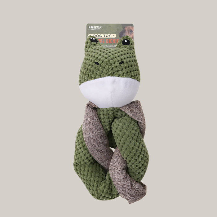 Stuffing-Free Crinkle Dog Toy Frog