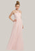 Western Bridesmaid Dresses Pink 01Hanging Neck