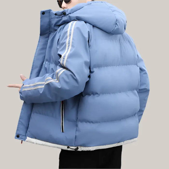 Handsome Padded Down Jacket Men Blue
