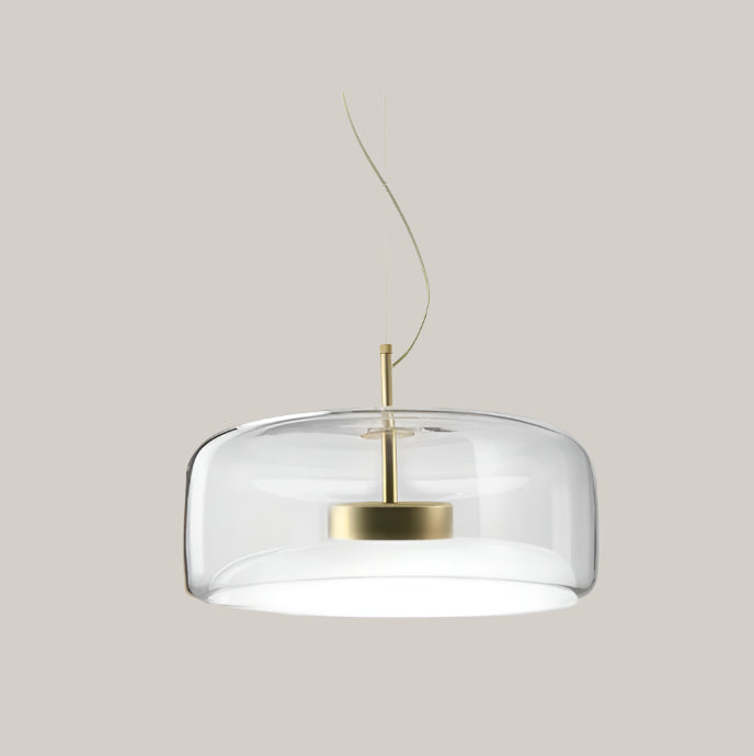 Jellyfish-Shaped Iron and Glass LED Chandelier