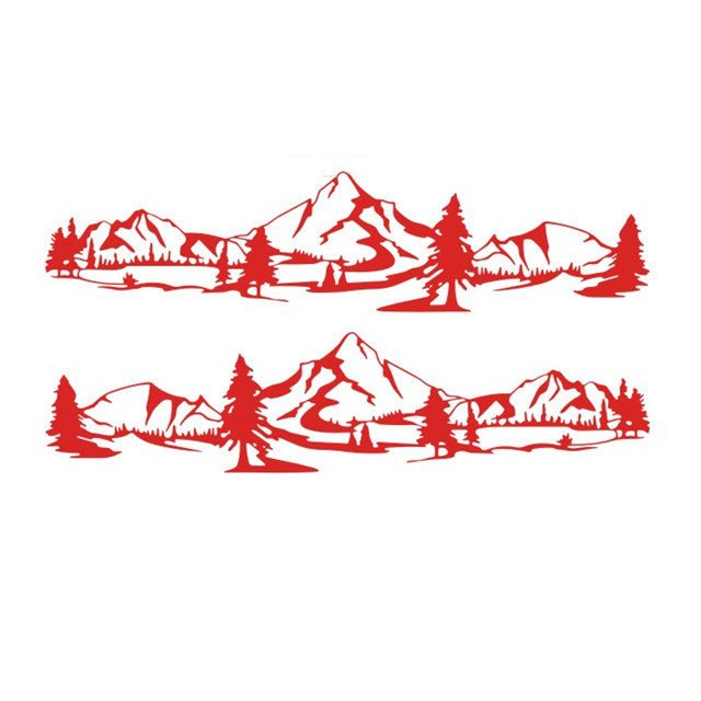 Car Stickers, Pine Tree Graphics, Body Stickers, Garland Red 150cmx35cm