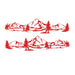 Car Stickers, Pine Tree Graphics, Body Stickers, Garland Red 150cmx35cm