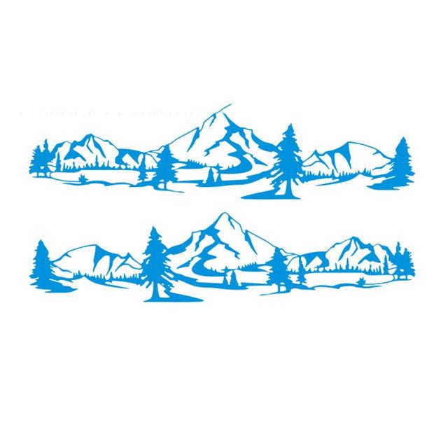 Car Stickers, Pine Tree Graphics, Body Stickers, Garland Blue 150cmx35cm