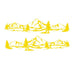 Car Stickers, Pine Tree Graphics, Body Stickers, Garland Yellow 150cmx35cm