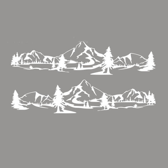 Car Stickers, Pine Tree Graphics, Body Stickers, Garland White 150cmx35cm