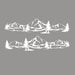 Car Stickers, Pine Tree Graphics, Body Stickers, Garland White 150cmx35cm