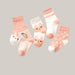 Fun-Pattern Baby Socks Orange rabbit