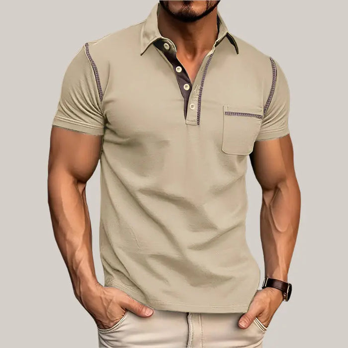Casual Polo Shirt for Men - Stylish & Comfortable Khaki1