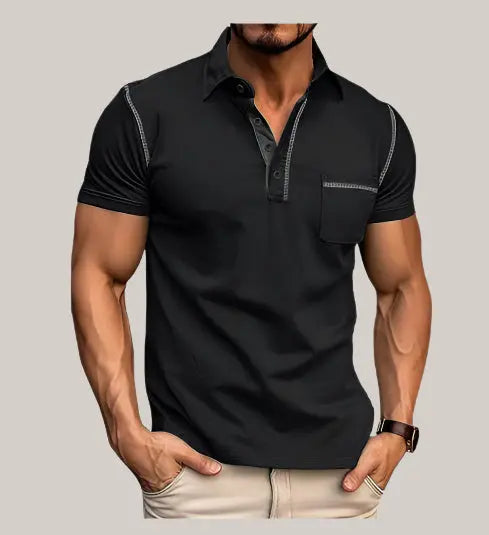 Casual Polo Shirt for Men - Stylish & Comfortable Black1