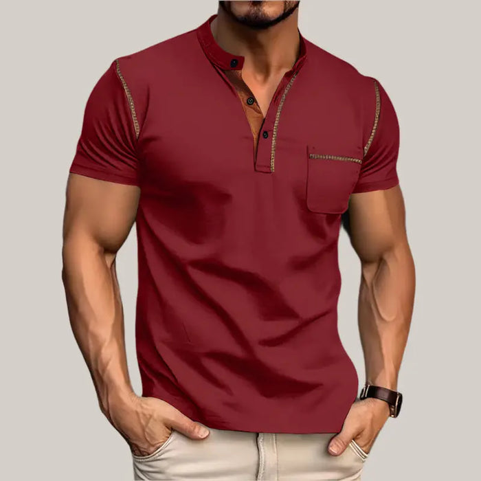 Casual Polo Shirt for Men - Stylish & Comfortable Wine Red