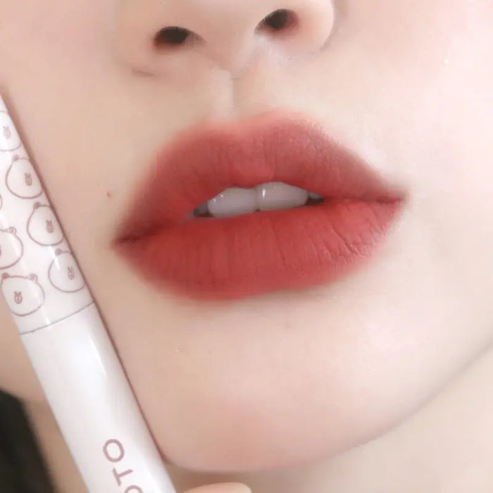 Matte Lip Mud – 15 Shades B003 Peach Gas Player