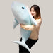Large Shark Plush Toy – 60 to 110 cm, 2 Colors Blue