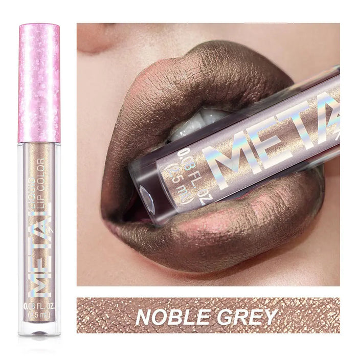 2.5 ml Metallic Waterproof Lipstick NOBLEGREY