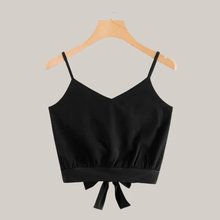 Summer Camisole Vest T Shirt Black