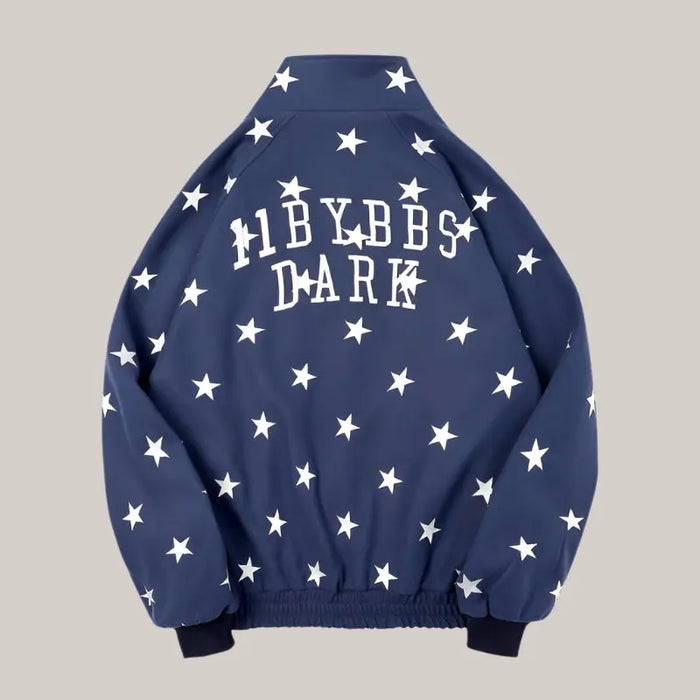 Autumn New Cardigans Star Hoodie Men Blue