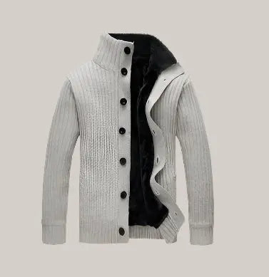 Winter Warm Shirt Thick Jacket Light Gray M 170