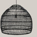 Rattan Art Chandelier for Villas Black 40cm