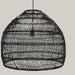 Light Luxury Rattan Chandelier Art Villa Lamps Black 40cm