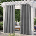 Solid Color Outdoor Waterproof And Sun Protection Curtain Gray