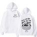 Christian Letter-Print Hoodie for Men and Women White
