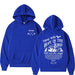 Christian Letter-Print Hoodie for Men and Women Blue